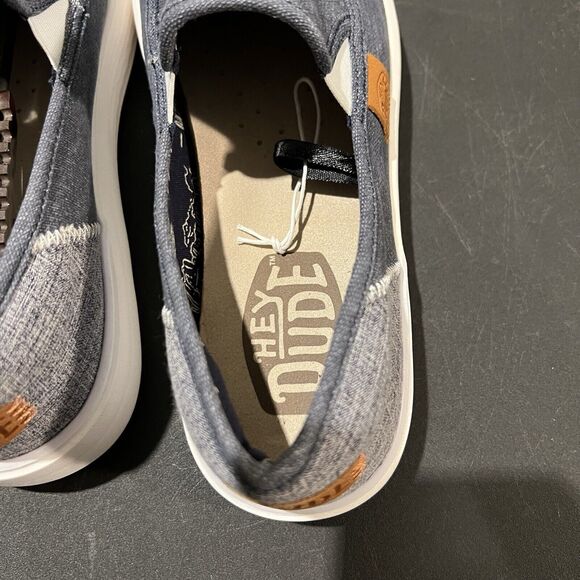 Hey Dude Sunapee M Craft Men's 9 Blue Slip On Comfort Sneakers - Picture 9 of 10